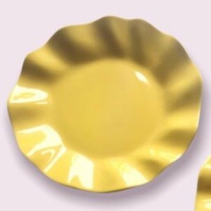 Crate&Barrel Yellow Dinner Plate 12”